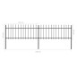 vidaXL Gartenzaun mit Speerspitzen Stahl 3,4 x 0,8 m Schwarz vidaXL Gartenzaun mit Speerspitzen Stahl 3,4 x 0,8 m Schwarz