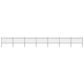 vidaXL Gartenzaun mit Speerspitzen Stahl 11,9 x 1 m Schwarz