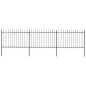 vidaXL Gartenzaun mit Speerspitzen Stahl 5,1 x 1,2 m Schwarz vidaXL Gartenzaun mit Speerspitzen Stahl 5,1 x 1,2 m Schwarz