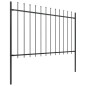 vidaXL Gartenzaun mit Speerspitzen Stahl 5,1 x 1,2 m Schwarz vidaXL Gartenzaun mit Speerspitzen Stahl 5,1 x 1,2 m Schwarz