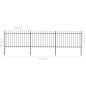 vidaXL Gartenzaun mit Speerspitzen Stahl 5,1 x 1,2 m Schwarz vidaXL Gartenzaun mit Speerspitzen Stahl 5,1 x 1,2 m Schwarz