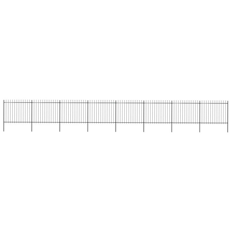 vidaXL Gartenzaun mit Speerspitzen Stahl 13,6 x 1,5 m Schwarz vidaXL Gartenzaun mit Speerspitzen Stahl 13,6 x 1,5 m Schwarz