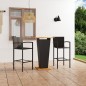 vidaXL 3-tlg. Gartenbar-Set Schwarz vidaXL 3-tlg. Gartenbar-Set Schwarz