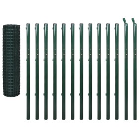 vidaXL Eurozaun Stahl 25 x 1,7 m Grün