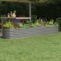 vidaXL Hochbeet Pulverbeschichteter Stahl 260x40x36 cm Grau vidaXL Hochbeet Pulverbeschichteter Stahl 260x40x36 cm Grau