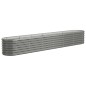 vidaXL Hochbeet Pulverbeschichteter Stahl 260x40x36 cm Grau vidaXL Hochbeet Pulverbeschichteter Stahl 260x40x36 cm Grau