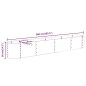 vidaXL Hochbeet Pulverbeschichteter Stahl 260x40x36 cm Grau vidaXL Hochbeet Pulverbeschichteter Stahl 260x40x36 cm Grau