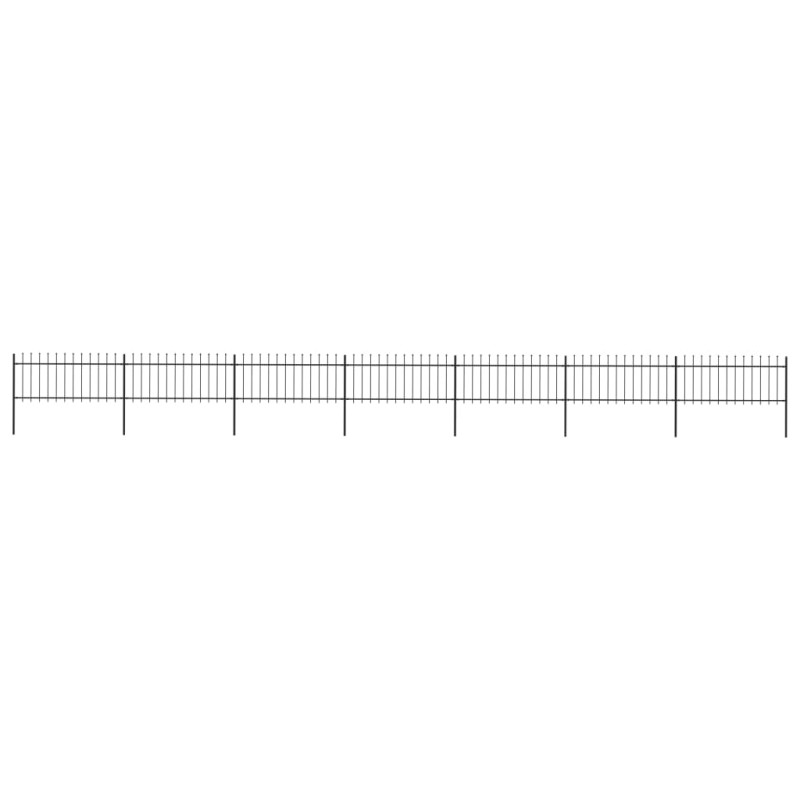 vidaXL Gartenzaun mit Speerspitzen Stahl 11,9 x 0,8 m Schwarz vidaXL Gartenzaun mit Speerspitzen Stahl 11,9 x 0,8 m Schwarz