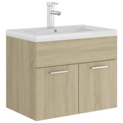 Waschbeckenunterschrank Einbaubecken Sonoma-Eiche Holzwerkstoff