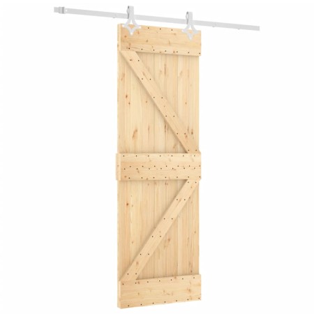 vidaXL Schiebetür mit Beschlag 70x210 cm Massivholz Kiefer