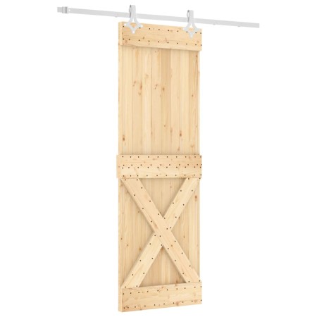 vidaXL Schiebetür mit Beschlag 70x210 cm Massivholz Kiefer