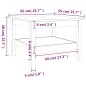 vidaXL Couchtisch 55x55x40 cm Massivholz Kiefer vidaXL Couchtisch 55x55x40 cm Massivholz Kiefer