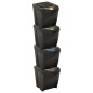 vidaXL Stapelbare Mülleimer 4 Stk. Anthrazit 100 L vidaXL Stapelbare Mülleimer 4 Stk. Anthrazit 100 L