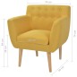 vidaXL Sessel Gelb Stoff vidaXL Sessel Gelb Stoff