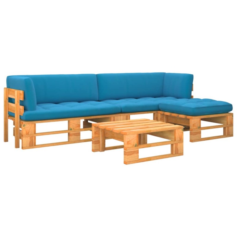 vidaXL 4-tlg. Paletten-Lounge-Set Honigbraun Imprägniertes Kiefernholz vidaXL 4-tlg. Paletten-Lounge-Set Honigbraun Imprägniertes Kiefernholz