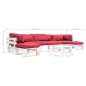 vidaXL 6-tlg. Paletten-Lounge-Set mit Kissen in Rot Holz vidaXL 6-tlg. Paletten-Lounge-Set mit Kissen in Rot Holz