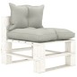 vidaXL 7-tlg. Garten-Lounge-Set Paletten mit Kissen in Taupe Holz vidaXL 7-tlg. Garten-Lounge-Set Paletten mit Kissen in Taupe Holz