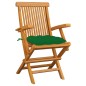 vidaXL Gartenstühle mit Grünen Kissen 6 Stk. Massivholz Teak vidaXL Gartenstühle mit Grünen Kissen 6 Stk. Massivholz Teak