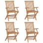 vidaXL Gartenstühle mit Blauen Kissen 4 Stk. Massivholz Teak vidaXL Gartenstühle mit Blauen Kissen 4 Stk. Massivholz Teak