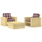 vidaXL 3-tlg. Garten-Lounge-Set mit Kissen Kiefernholz Imprägniert vidaXL 3-tlg. Garten-Lounge-Set mit Kissen Kiefernholz Imprägniert