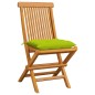 vidaXL Gartenstühle mit Hellgrünen Kissen 6 Stk. Massivholz Teak vidaXL Gartenstühle mit Hellgrünen Kissen 6 Stk. Massivholz Teak