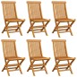 vidaXL Gartenstühle mit Hellgrünen Kissen 6 Stk. Massivholz Teak vidaXL Gartenstühle mit Hellgrünen Kissen 6 Stk. Massivholz Teak