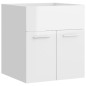 Waschbeckenunterschrank mit Einbaubecken Hochglanz-Weiß Waschbeckenunterschrank mit Einbaubecken Hochglanz-Weiß