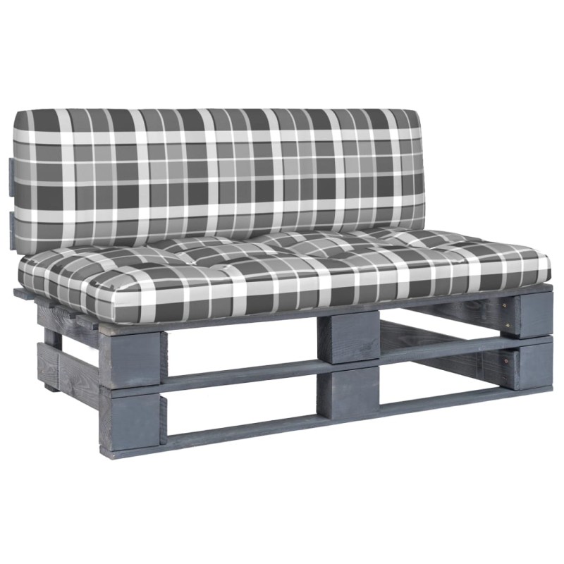 vidaXL Outdoor-Mittelsofa Paletten Imprägniertes Kiefernholz Grau vidaXL Outdoor-Mittelsofa Paletten Imprägniertes Kiefernholz Grau