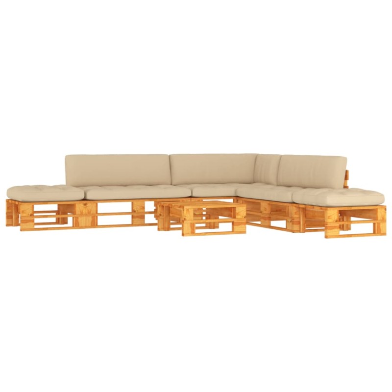 vidaXL 6-tlg. Paletten-Lounge-Set Honigbraun Imprägniertes Kiefernholz vidaXL 6-tlg. Paletten-Lounge-Set Honigbraun Imprägniertes Kiefernholz