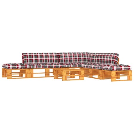 vidaXL 6-tlg. Paletten-Lounge-Set Honigbraun Imprägniertes Kiefernholz