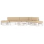 vidaXL 6-tlg. Paletten-Lounge-Set Weiß Imprägniertes Kiefernholz vidaXL 6-tlg. Paletten-Lounge-Set Weiß Imprägniertes Kiefernholz