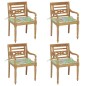 vidaXL Batavia-Stühle mit Kissen 4 Stk. Massivholz Teak vidaXL Batavia-Stühle mit Kissen 4 Stk. Massivholz Teak