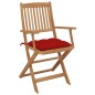 vidaXL Klappbare Gartenstühle 6 Stk. mit Kissen Massivholz Akazie vidaXL Klappbare Gartenstühle 6 Stk. mit Kissen Massivholz Akazie