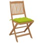 vidaXL Klappbare Gartenstühle 6 Stk. mit Kissen Massivholz Akazie vidaXL Klappbare Gartenstühle 6 Stk. mit Kissen Massivholz Akazie