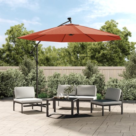 vidaXL Ersatzbezug für Ampelschirm Terracotta-Rot 350 cm