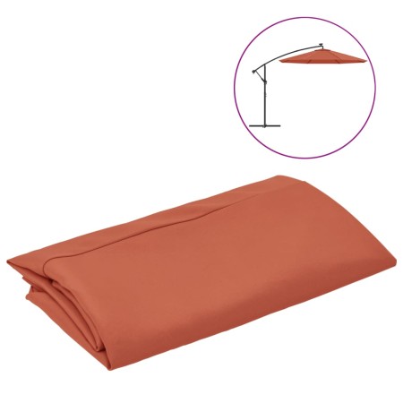 vidaXL Ersatzbezug für Ampelschirm Terracotta-Rot 350 cm