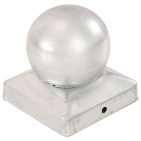 vidaXL Pfostenkappen 6 Stk. Kugelform Verzinktes Metall 91 x 91 mm 