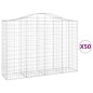 vidaXL Gabionen mit Hochbogen 50Stk. 200x50x140/160cm Verzinktes Eisen vidaXL Gabionen mit Hochbogen 50Stk. 200x50x140/160cm Verzinktes Eisen