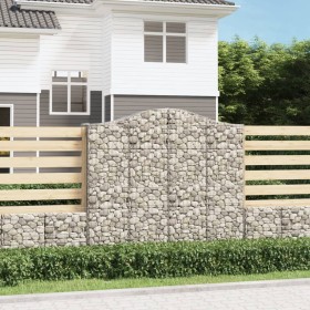 vidaXL Gabionen mit Hochbogen 30Stk. 200x50x180/200cm Verzinktes Eisen