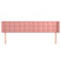 vidaXL Kopfteil mit Ohren Rosa 183x16x78/88 cm Samt vidaXL Kopfteil mit Ohren Rosa 183x16x78/88 cm Samt
