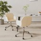 vidaXL Esszimmerstühle 2 Stk. Drehbar Creme Stoff vidaXL Esszimmerstühle 2 Stk. Drehbar Creme Stoff
