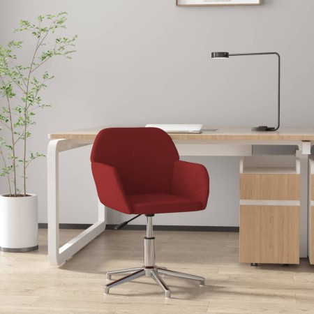 vidaXL Bürostuhl Drehbar Weinrot Stoff