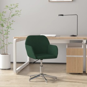 vidaXL Bürostuhl Drehbar Dunkelgrün Stoff