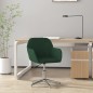 vidaXL Bürostuhl Drehbar Dunkelgrün Stoff vidaXL Bürostuhl Drehbar Dunkelgrün Stoff