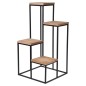 Home&Styling Pflanzenständer mit 4 Ablagen Natur und Schwarz Home&Styling Pflanzenständer mit 4 Ablagen Natur und Schwarz