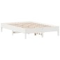 vidaXL Massivholzbett ohne Matratze Weiß 150x200 cm Kiefernholz vidaXL Massivholzbett ohne Matratze Weiß 150x200 cm Kiefernholz