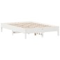 vidaXL Massivholzbett ohne Matratze Weiß 150x200 cm Kiefernholz vidaXL Massivholzbett ohne Matratze Weiß 150x200 cm Kiefernholz