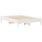 vidaXL Massivholzbett ohne Matratze Weiß 135x190 cm Kiefernholz vidaXL Massivholzbett ohne Matratze Weiß 135x190 cm Kiefernholz
