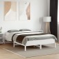 vidaXL Massivholzbett ohne Matratze Weiß 135x190 cm Kiefernholz vidaXL Massivholzbett ohne Matratze Weiß 135x190 cm Kiefernholz