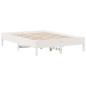 vidaXL Massivholzbett ohne Matratze Weiß 135x190 cm Kiefernholz vidaXL Massivholzbett ohne Matratze Weiß 135x190 cm Kiefernholz